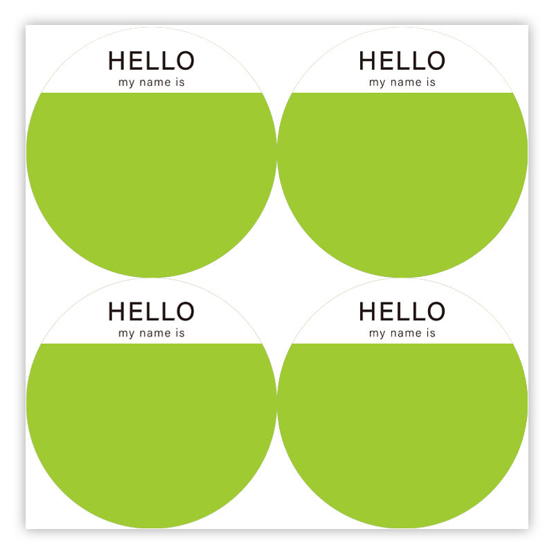 200Pcs Hello Name Tags Hello My Name is Stickers 8cm Round