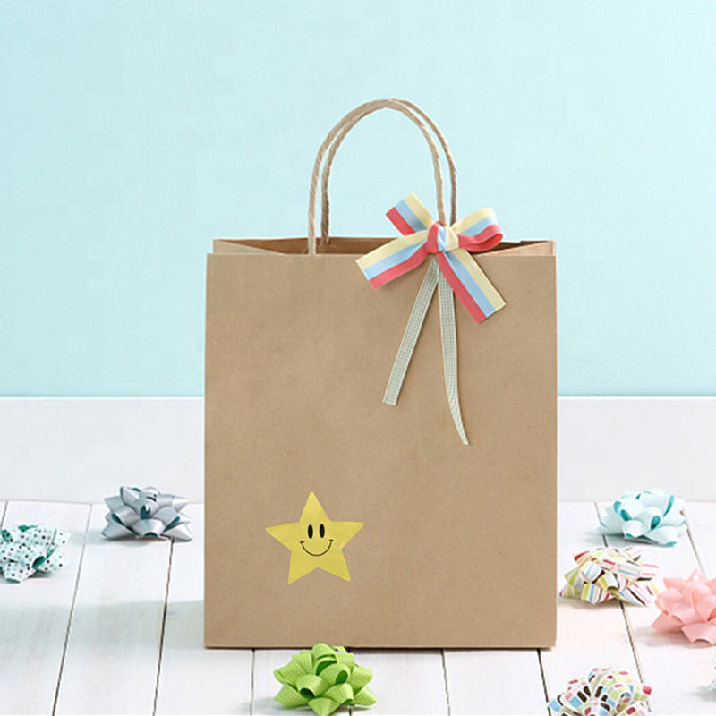500pcs Happy Star Smile Face Reward Stickers,1.5 inch Gold