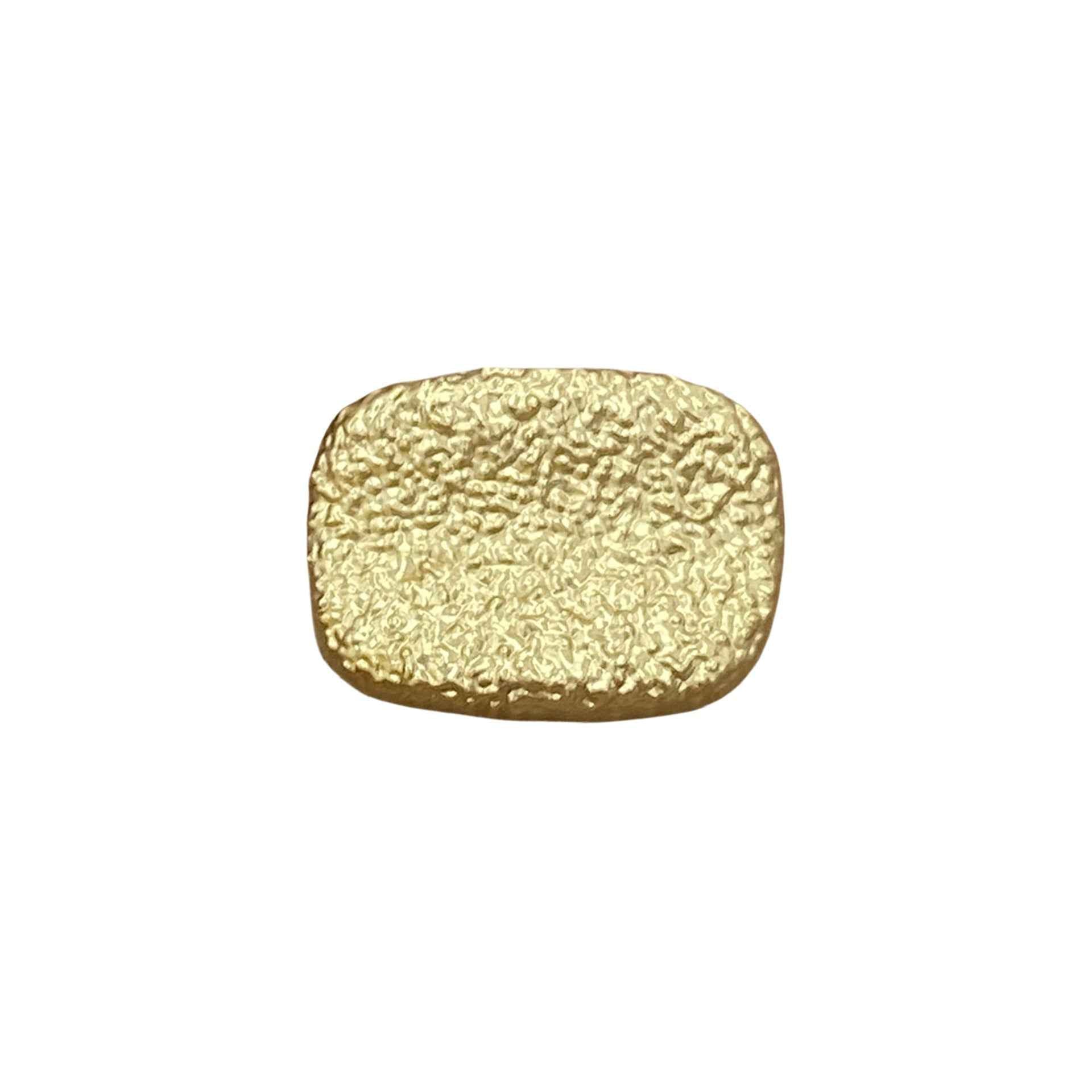 Goldfarbene rechteckige Metall-Kleidknöpfe mit Stiel, geriffelte Oberfläche, 20er-Set