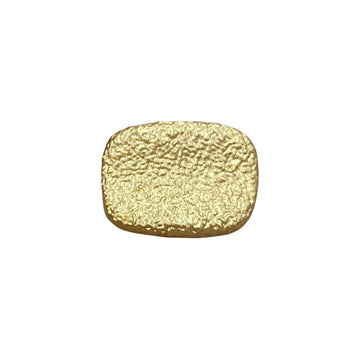 Goldfarbene rechteckige Metall-Kleidknöpfe mit Stiel, geriffelte Oberfläche, 20er-Set