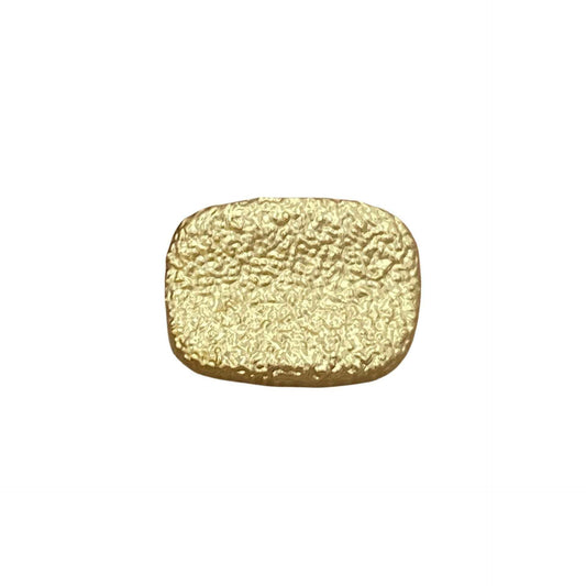 Gold Silver Rectangular Pleated Metal Shank Buttons for Clothing 20pcs