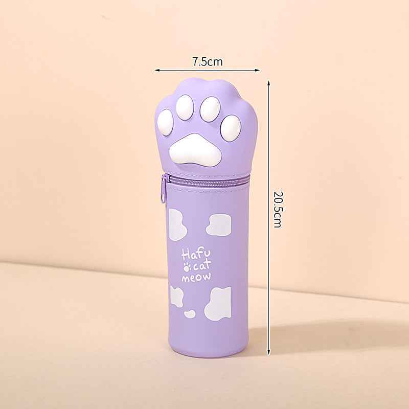Cute Cat Paw Silicone Pencil Case – Expandable Pen Holder