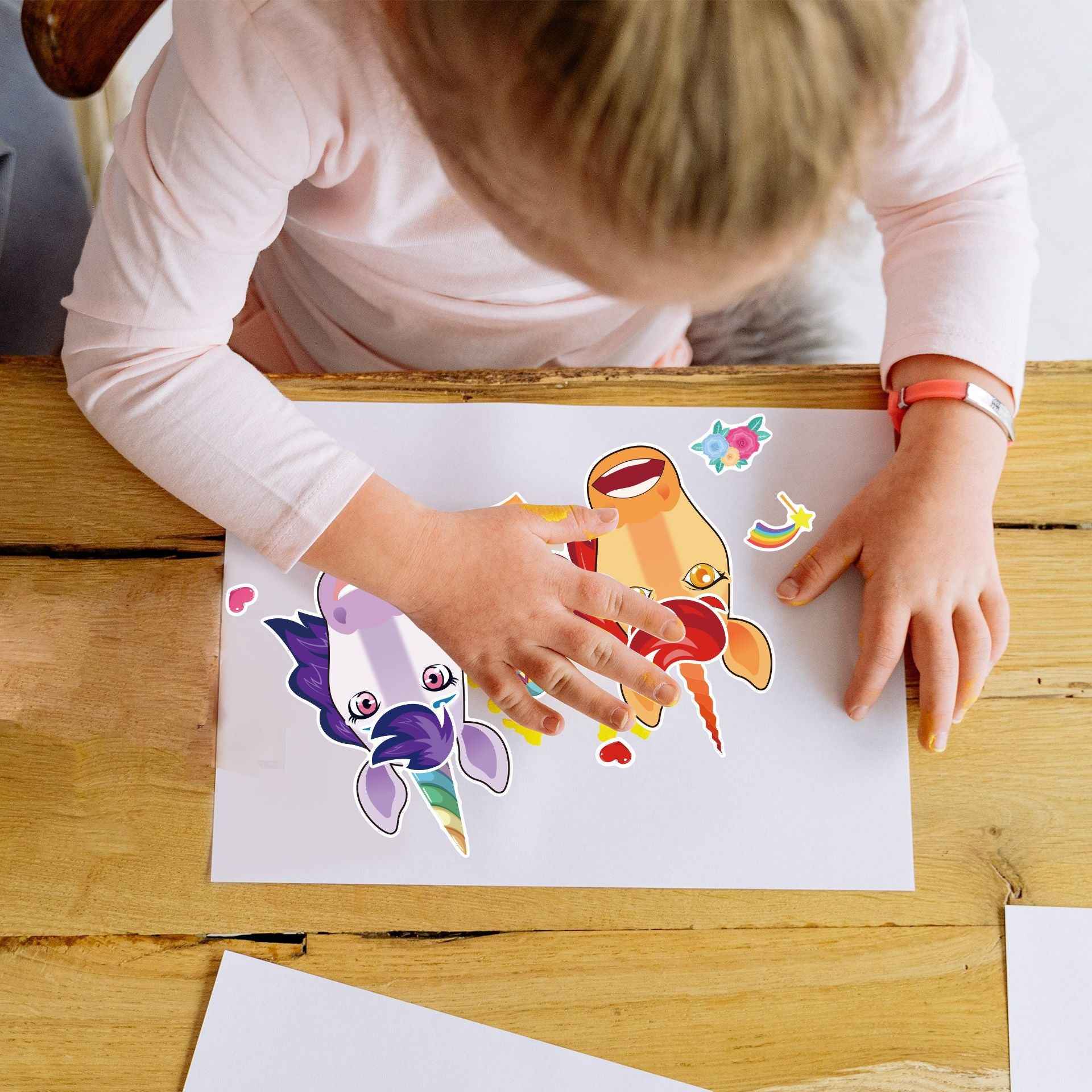 Wiederverwendbare Einhorn-Bastelaufkleber Für Kinder & Erwachsene – Glitzernd & Abziehbar