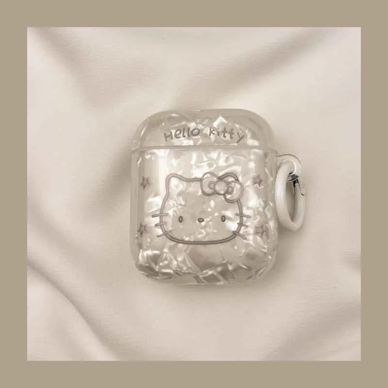 Shell-Pattern Hello Kitty AirPods Case