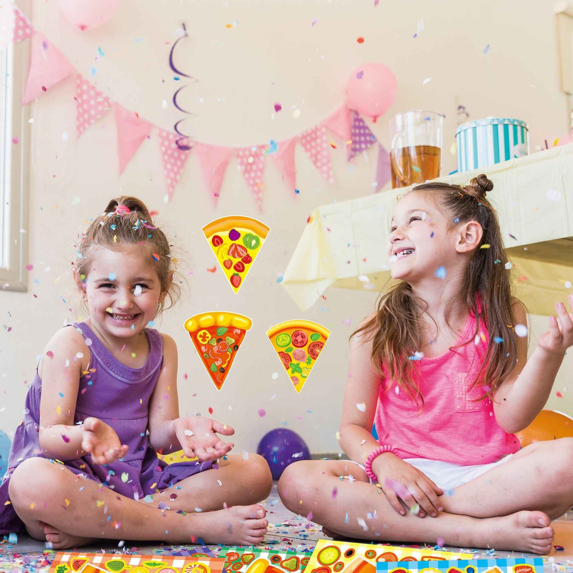 Make a Face Pizza Stickers for Kids 24 Sheets