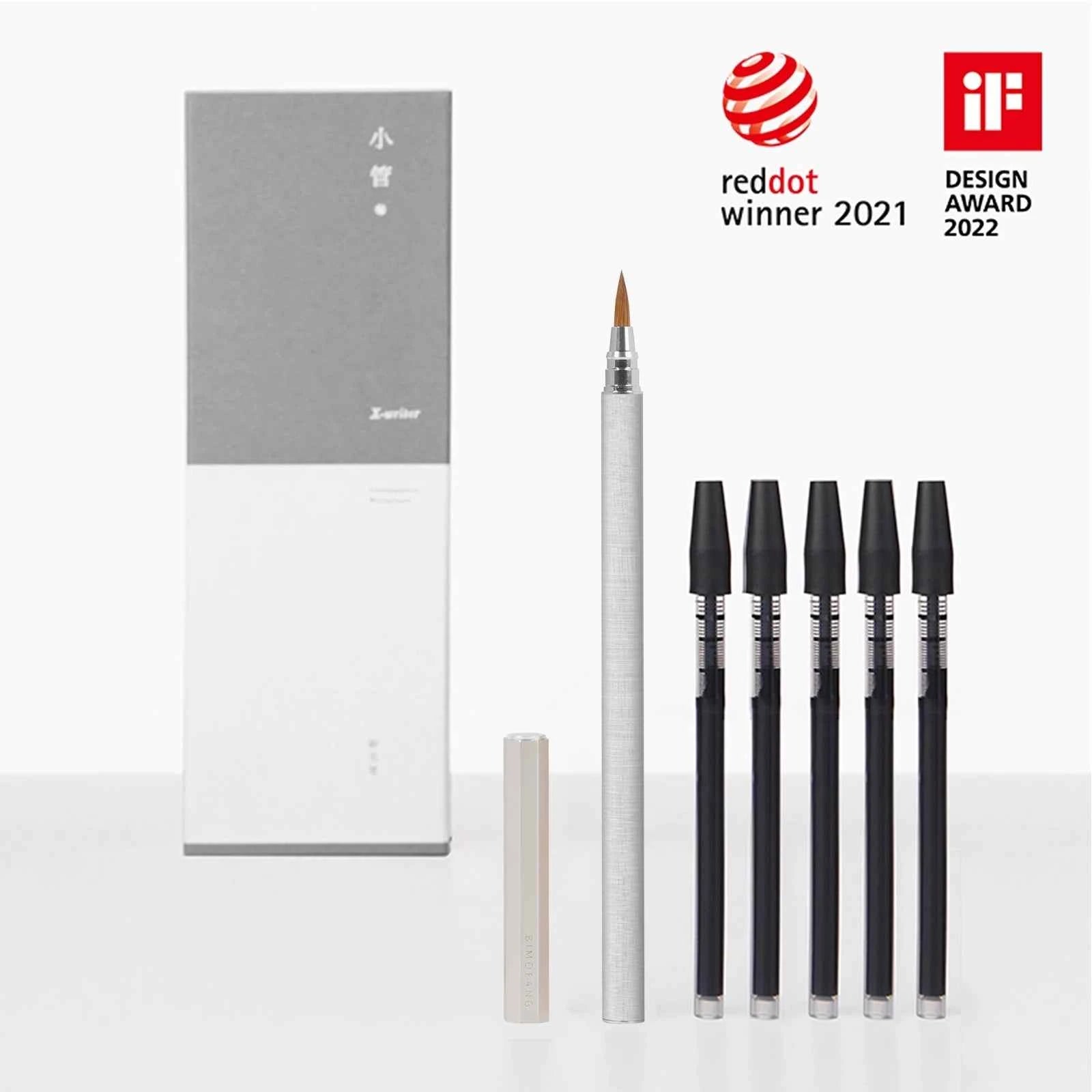 MWZ Fountain Brush Pen Black Ink for Calligraphy,Manga,Drawing