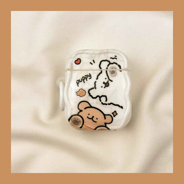 Fun Cartoon Dog AirPods Case