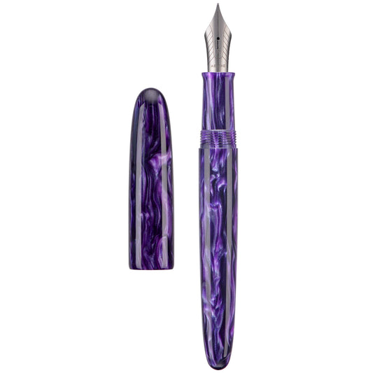 Asvine C80 Resin Fountain Pen | Oversized #8 Nib | Converter Filling Purple