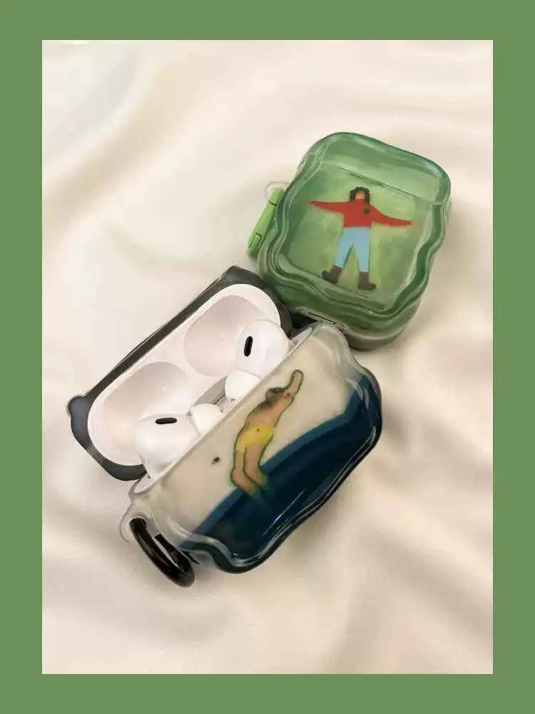 Relaxing Oil Painting Style AirPods Case