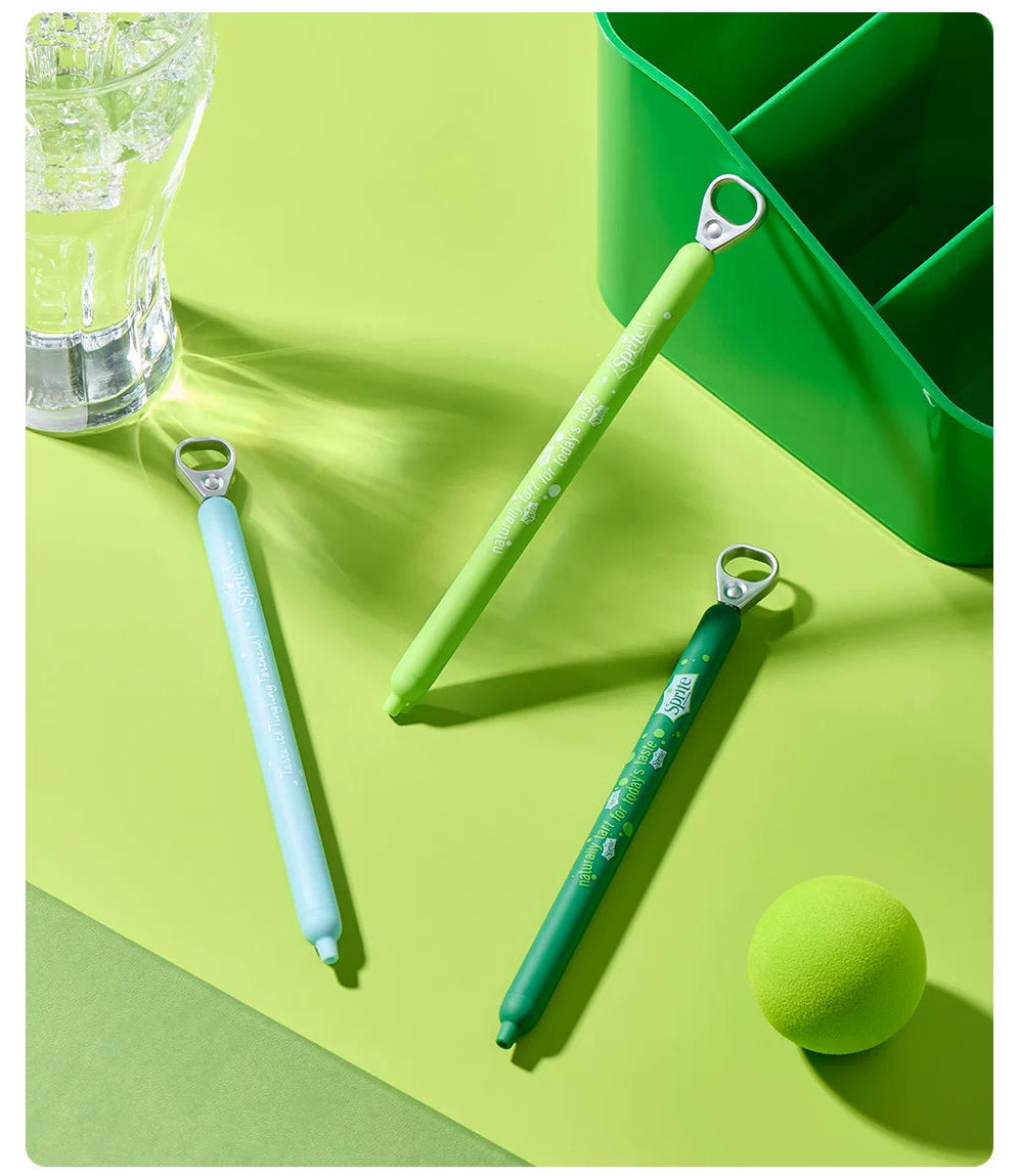 KACO x Sprite Limited Edition Side-Click Gel Pen Black Ink 0.5mm 3-Pack