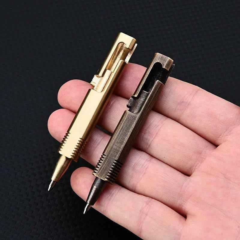 All Metal Solid Brass Pocket Ballpoint Pen