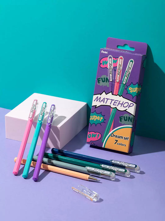 Pentel Mattehop gél tintás toll 7 színű álom készlet