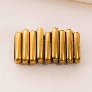 20mm antique bronze piano key belt buckle hook clasp—ridged hook, detachable clasp
