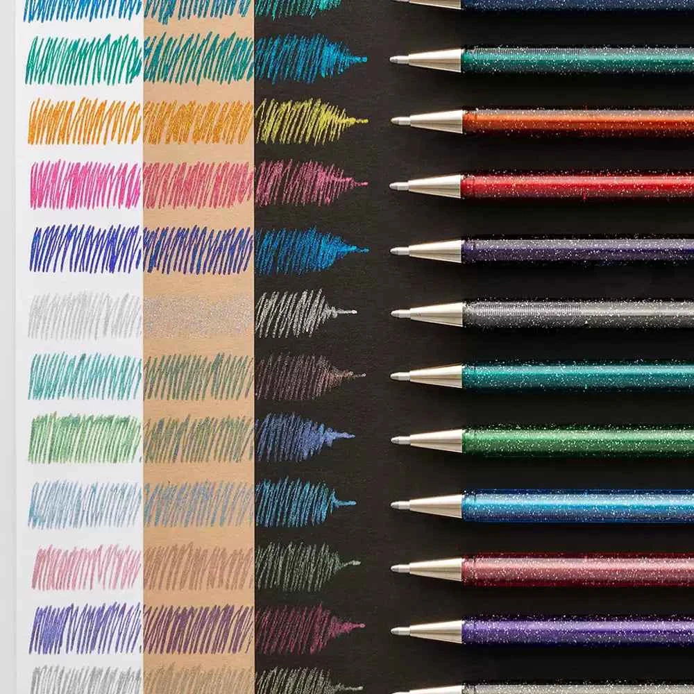 Pentel Hybrid Dual Metallic Gel Pen - 1.0mm - 7 Color Pack