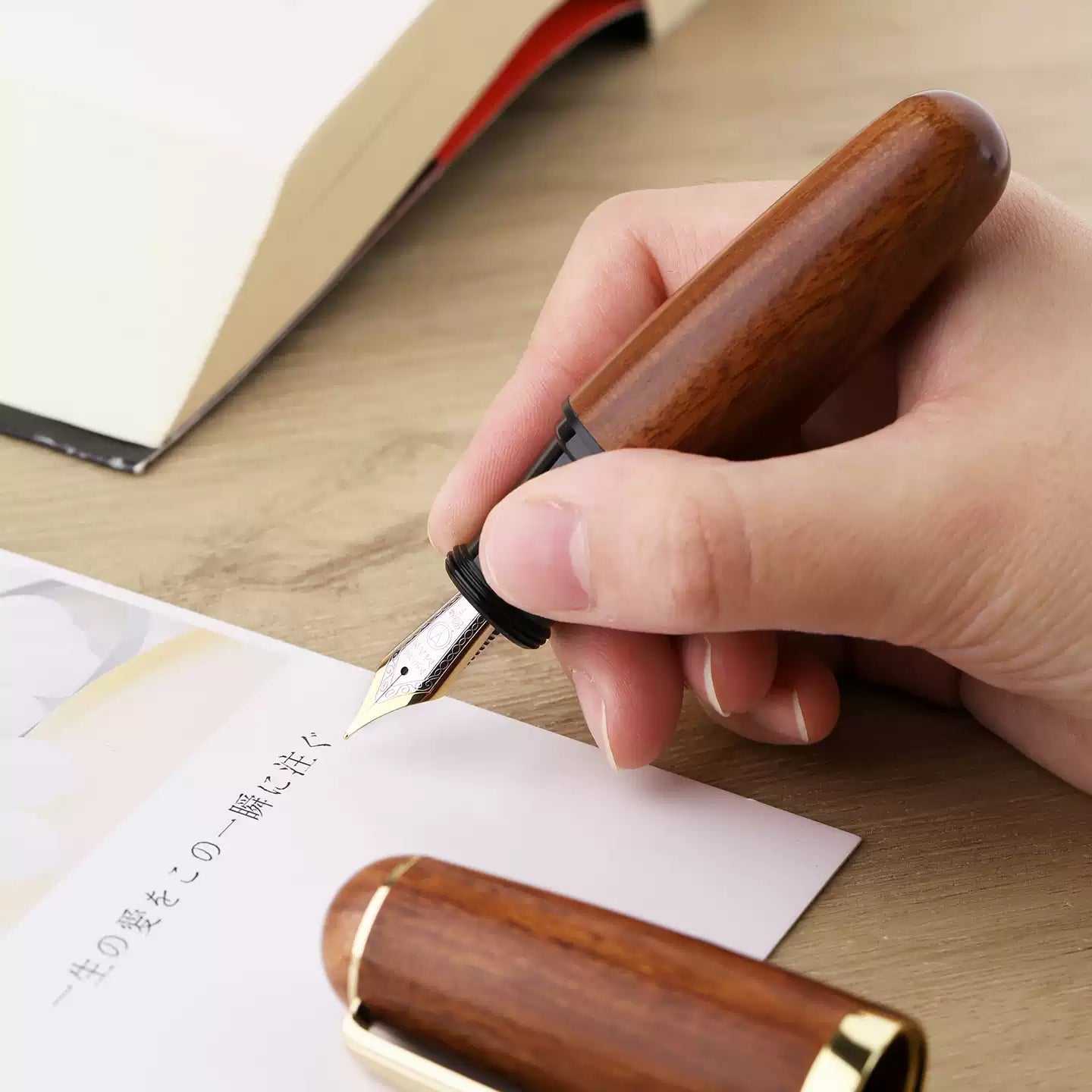 MAJOHN Q1 Solid Wood Chubby Short Fountain Pen — Cute Techo Pocket Pen