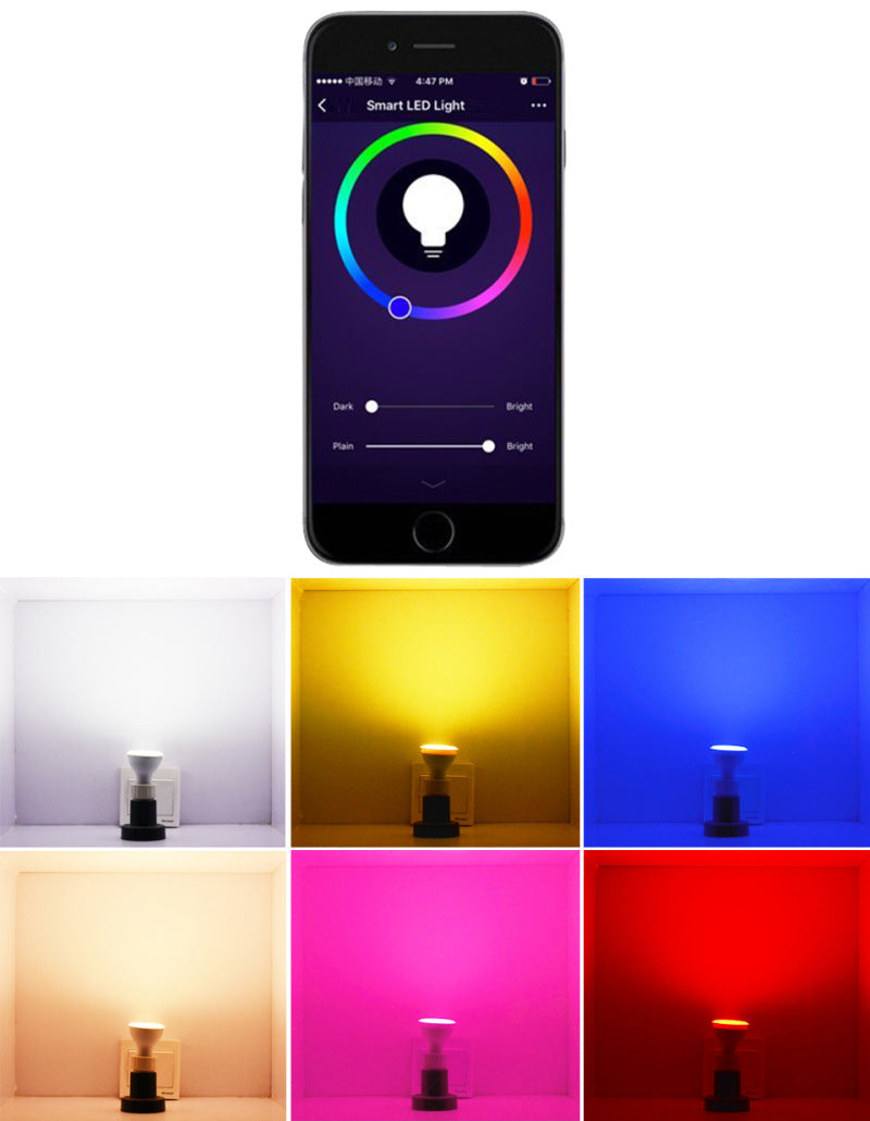 Smart GU10 LED Bulb 5W,WiFi & Bluetooth,Dimmable RGB Color Changing