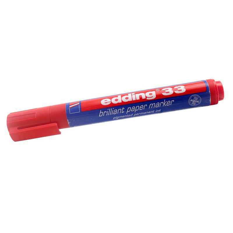 edding 33 brilliant paper marker black red blue color 3 Pack