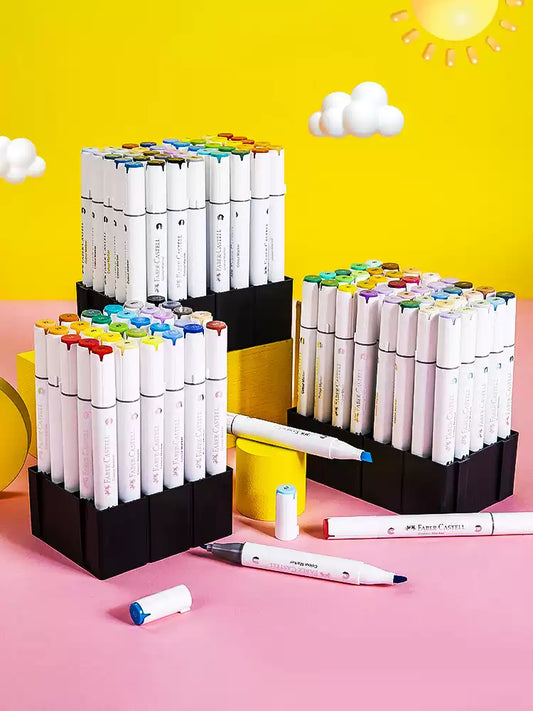 Marqueur de couleur Faber-Castell, double pointe à base d'huile 30/60/80 couleurs