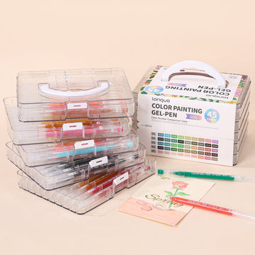 45/72/99-Color Gel Pen Set – 0.6mm Fine Tip Multilayer Case Journaling Pens