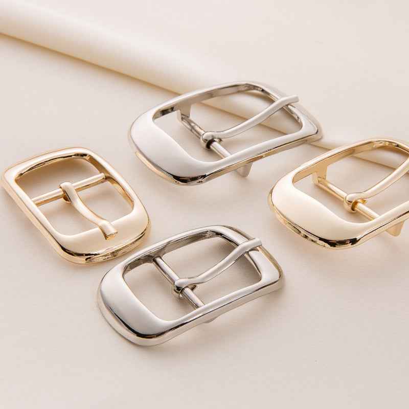 25/30mm rectangle center bar buckles, mixed gold and silver, three styles shown
