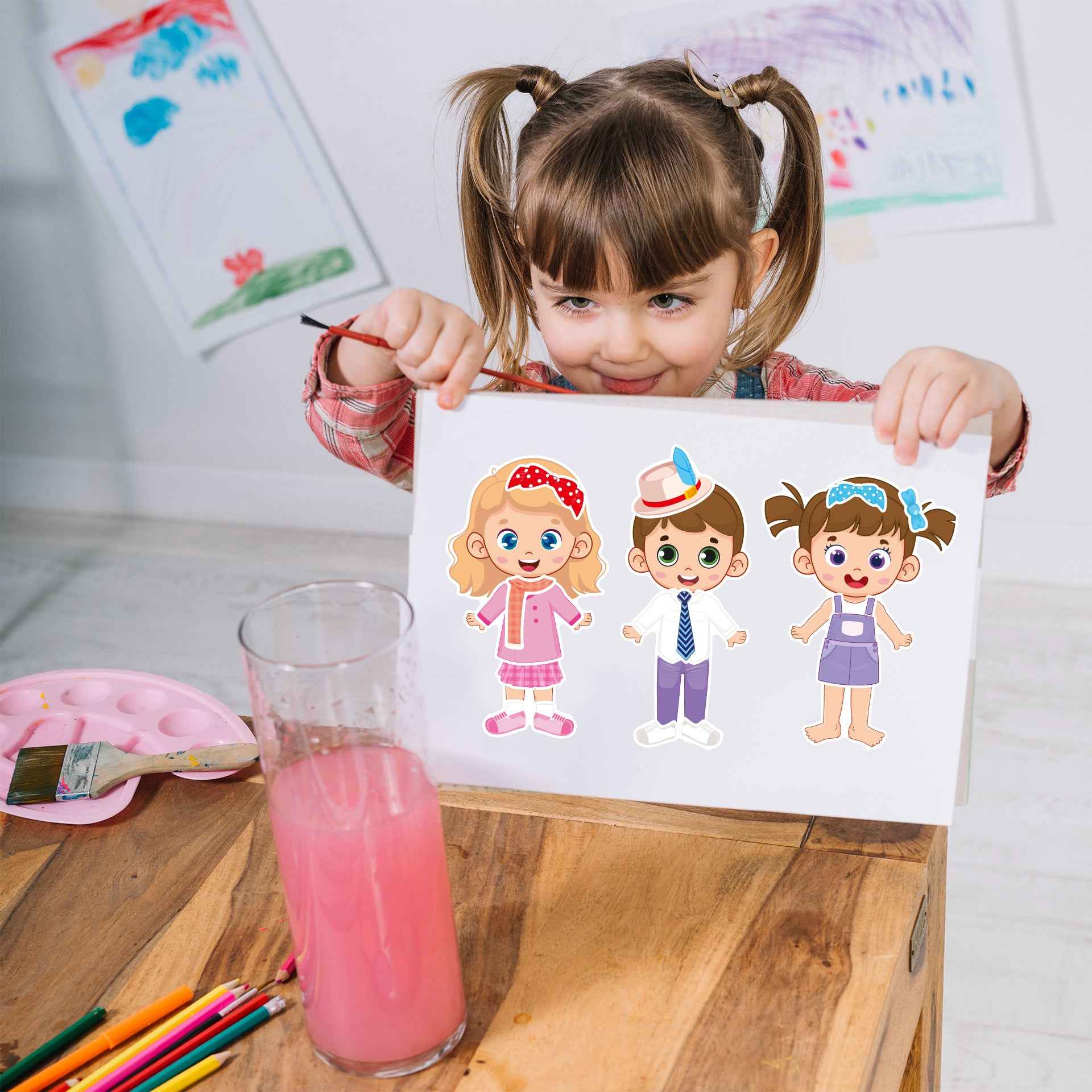 Make a Face Boys and Girls Stickers for Kids 24 Sheets