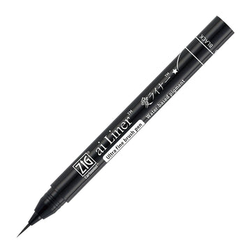 Kuretake ZIG ai Liner – ultra jemný štětcový liner – černá / šedá / hnědá / tmavě hnědá | Tušování, ilustrace a skicování | Japonsko Kuretake ZIG