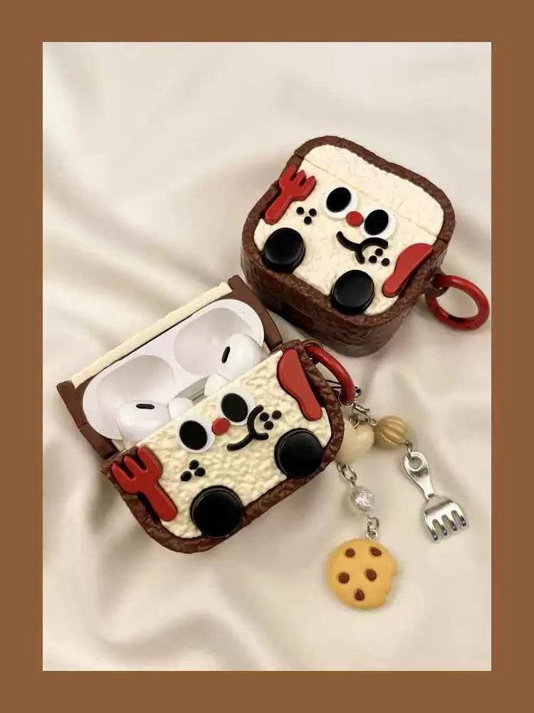 Chocolate Toast Emoji AirPods Case