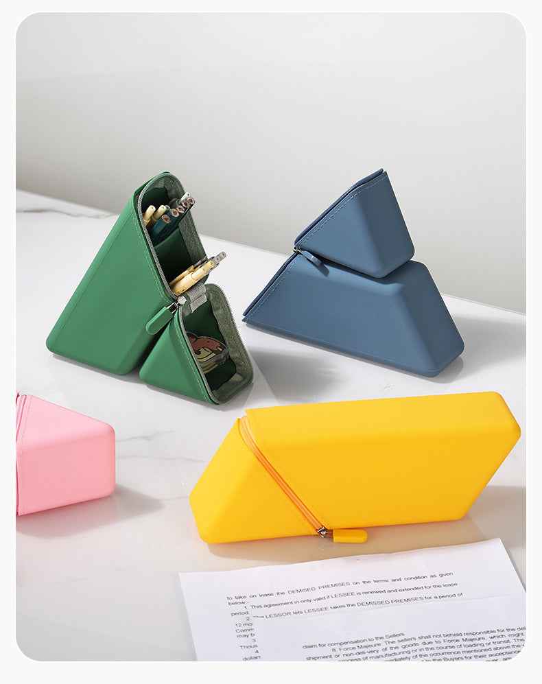 Silicone Pencil Case Pouch – Expandable Standing Organizer