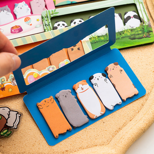 Animal Park Die-Cut Thumb Sticky Notes | 16-Design Set