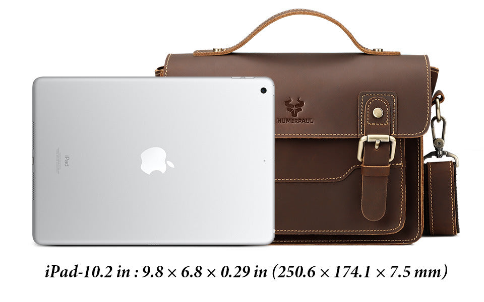 Men's Genuine Leather Crossbody Bag Shoulder Sling Bag