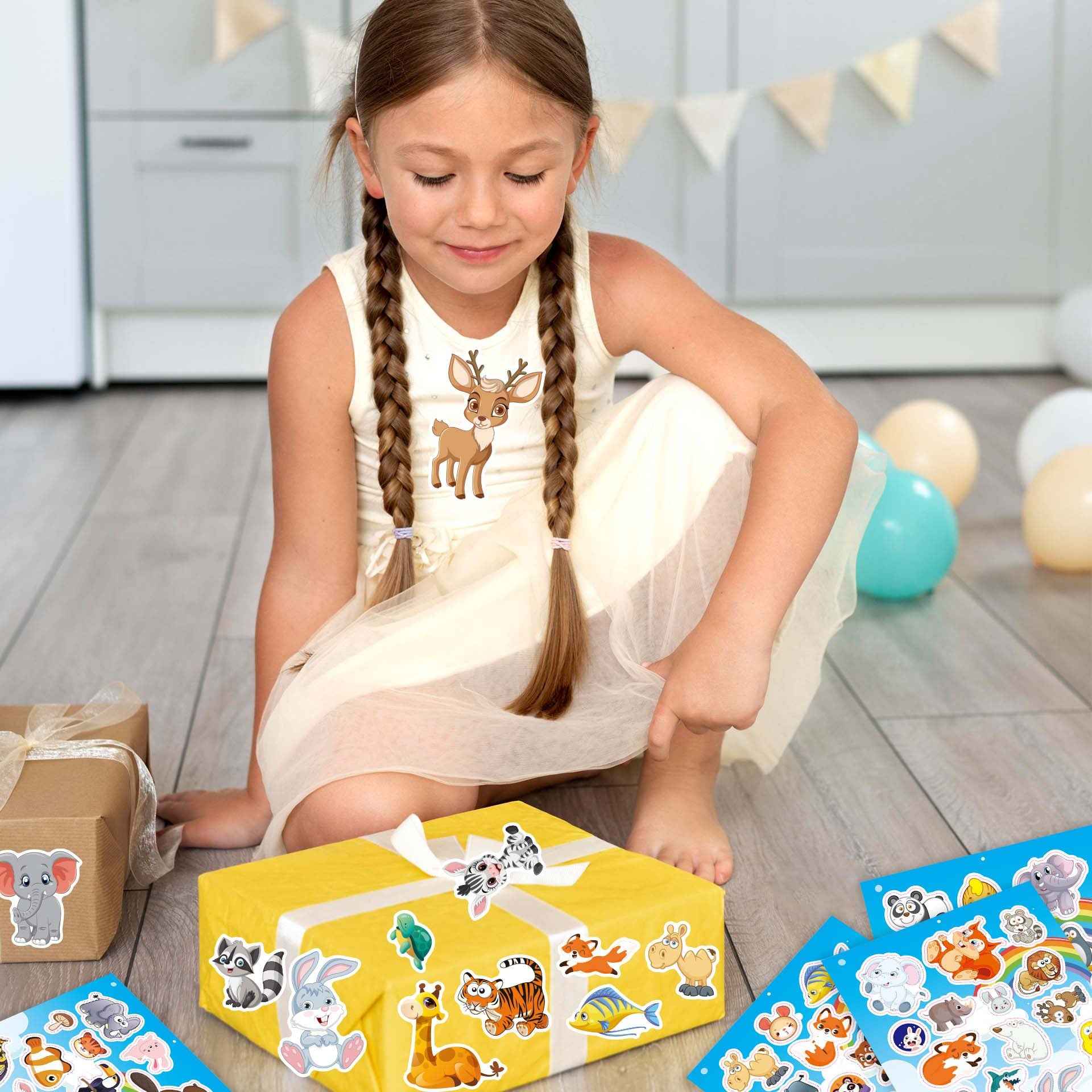 Make a Face Cartoon Animal Zoo Stickers for Kids 32 Sheets