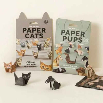 3D Origami Paper Cats and Pups 100 Sheets 2 Pack