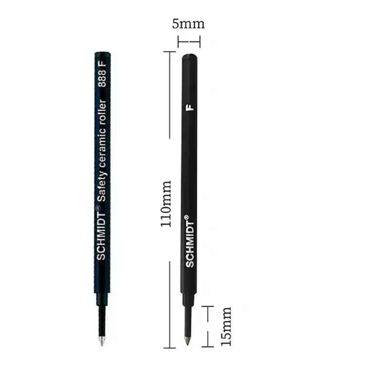 Schmidt Safety Ceramic 888 Rollerball Pen Refill Fine Black 5 Pack
