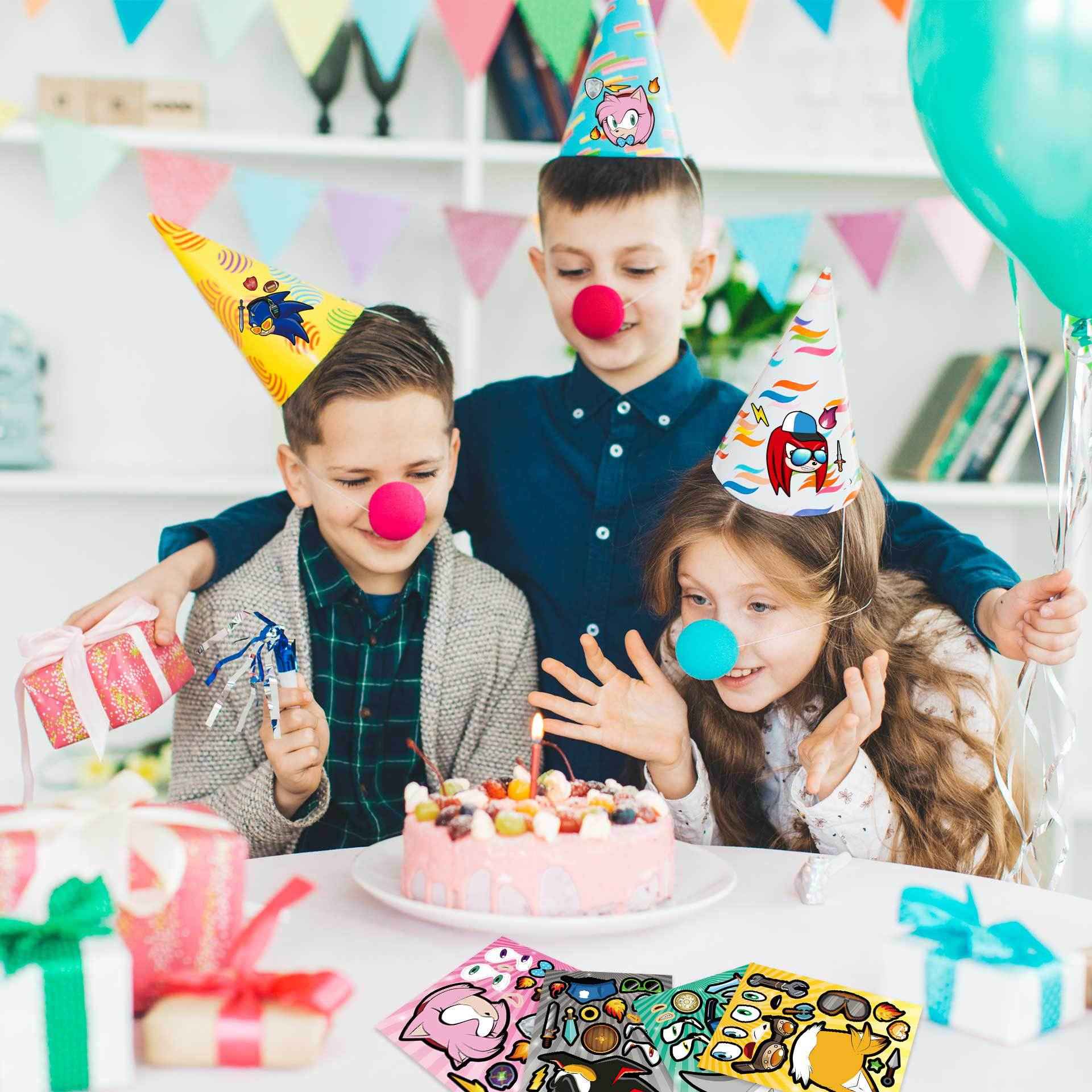 Make a Face Sonic the Hedgehog Anime Stickers for Kids 30 Sheets