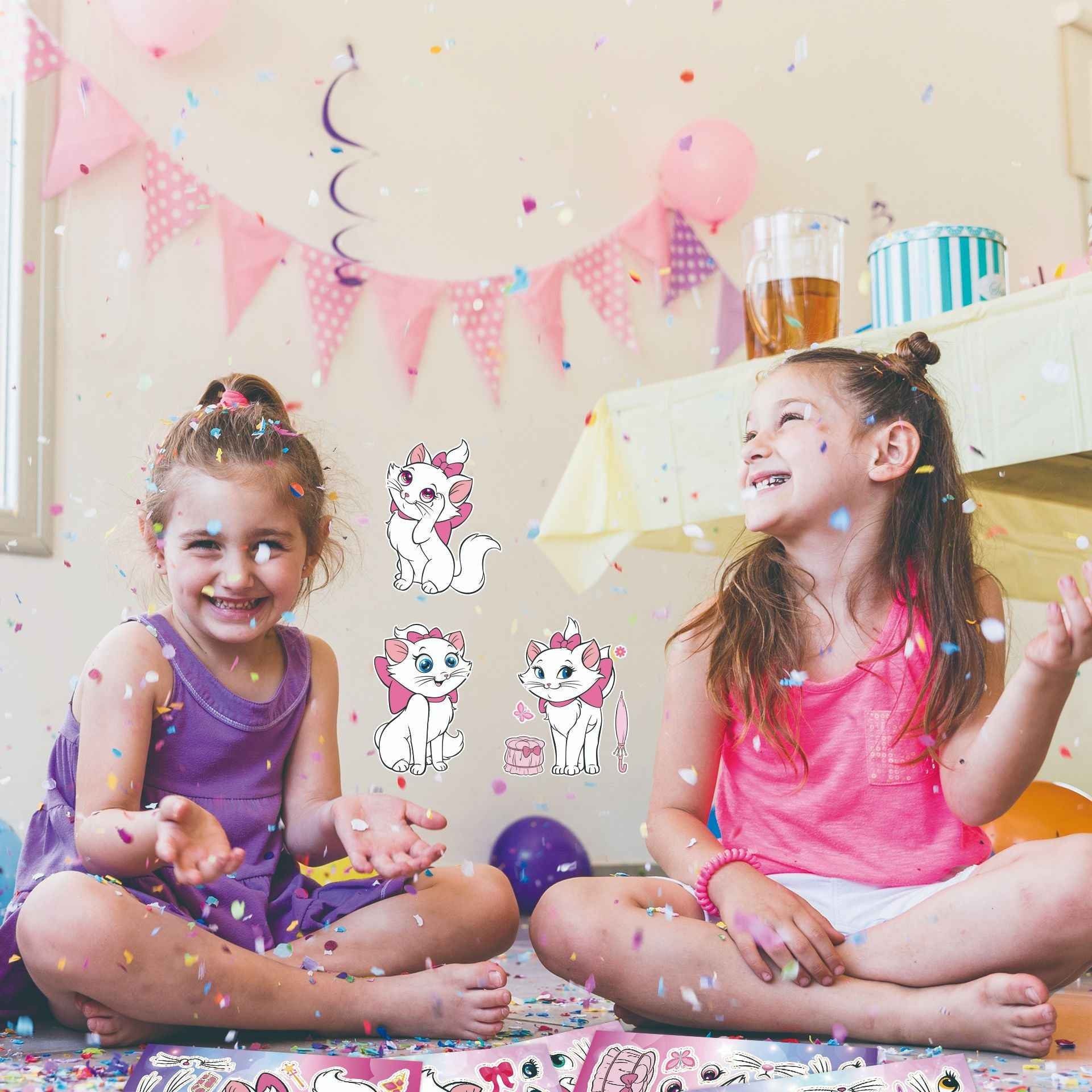 Make a Face Cartoon White Fox DIY Stickers for Kids 24 Sheets