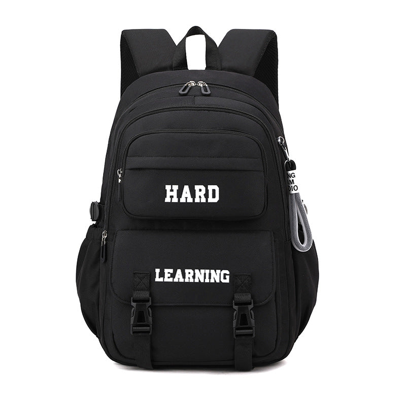 College Backpack for Women – Large Capacity Oxford Fabric Laptop Bag Black