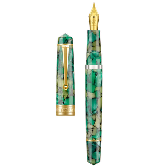 Asvine P20 Piston Filling Resin Fountain Pen Green