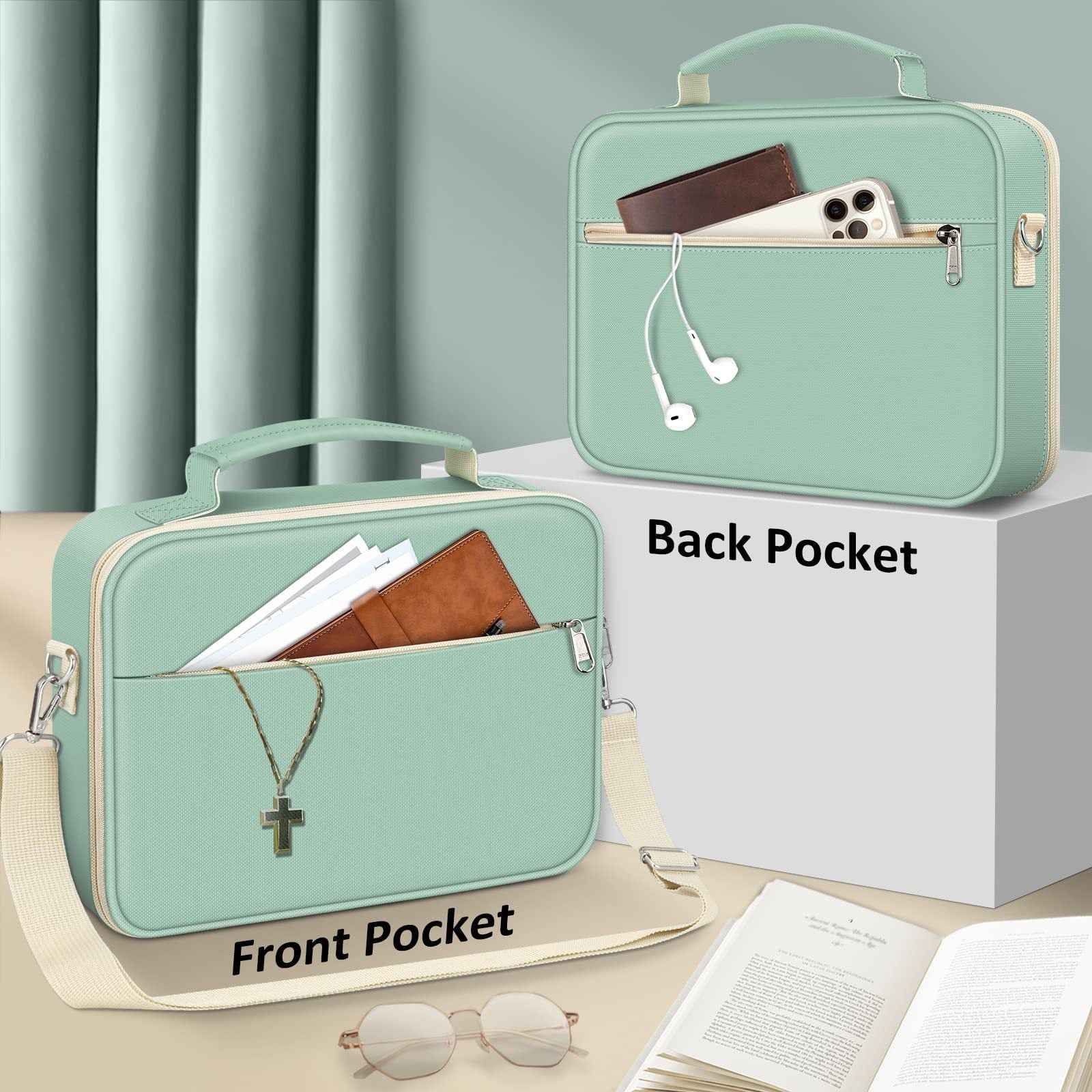 Large Carring Bible Cover Case with Shoulder Strap