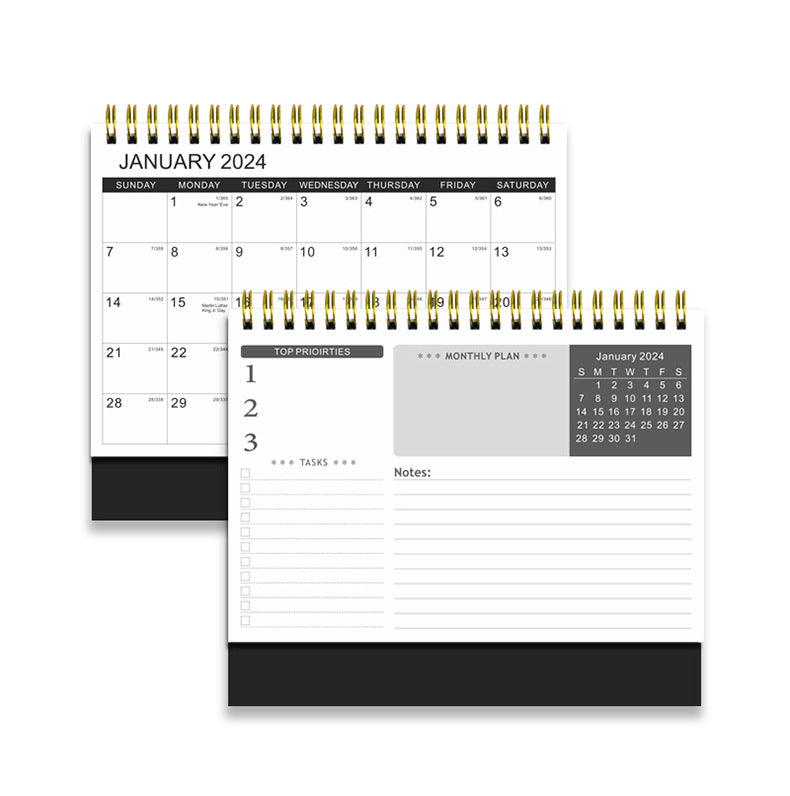 Small Desk Calendar 2024-2025,with To-do List Notes for Office School