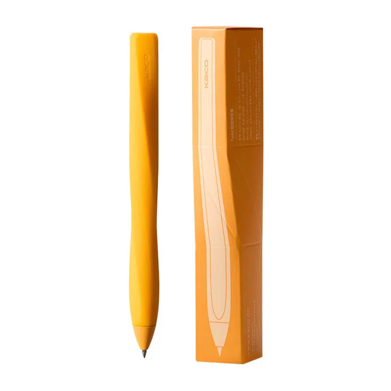 KACO Silicone Fidget Gel Pen, 0.5mm Quick-Drying Black Ink, with 2 Black Refills Orange