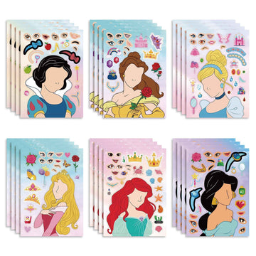Make a Face Princess Stickers for Kids 24 Sheets