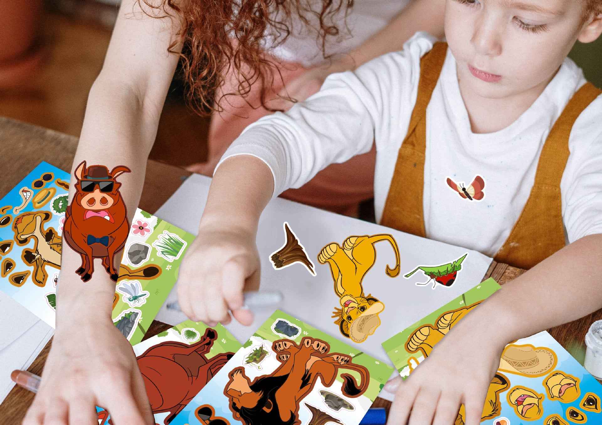 Make a Face Cartoon The Lion King Stickers for Kids 24 Sheets