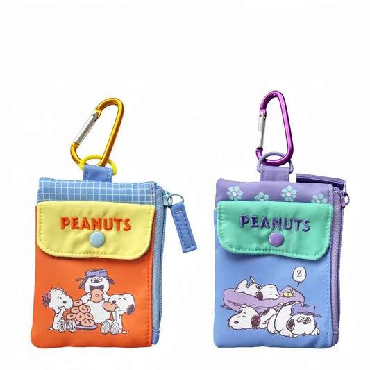 Snoopy Cute Dog Cartoon Color-Block Coin Purse