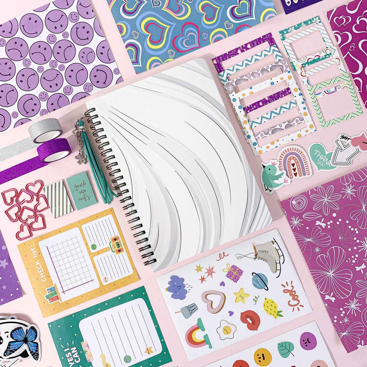 Kit DIY Journal Créatif – Carnet Personnalisé Avec Stickers, Rubans Et Cadeaux Pour Ados (dès 6 Ans)