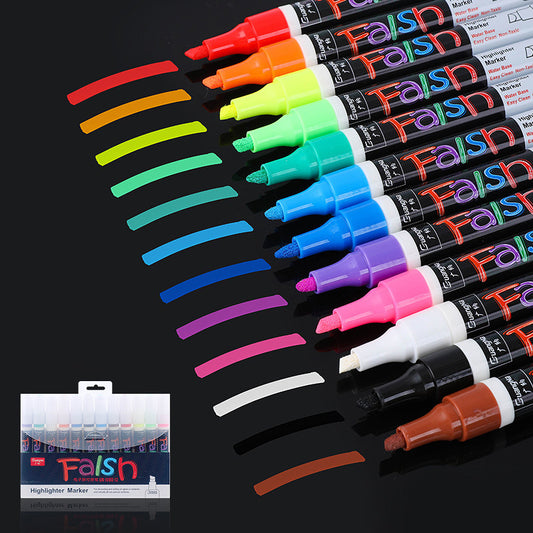 Guangna Dry Erase Markers,12 Color White Board Chisel Tip Markers