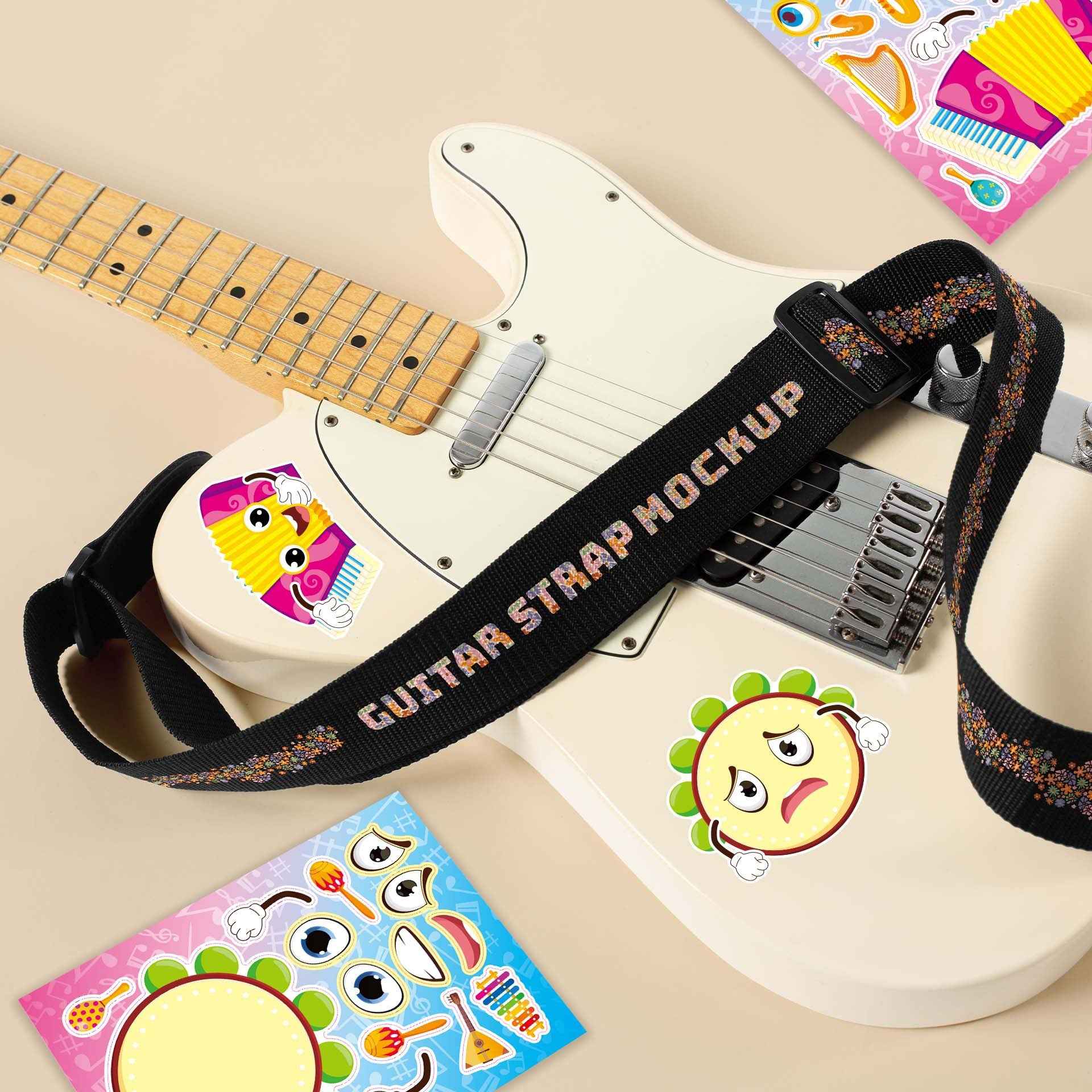Make a Face Cartoon Musical Instrument DIY Stickers for Kids 24 Sheets