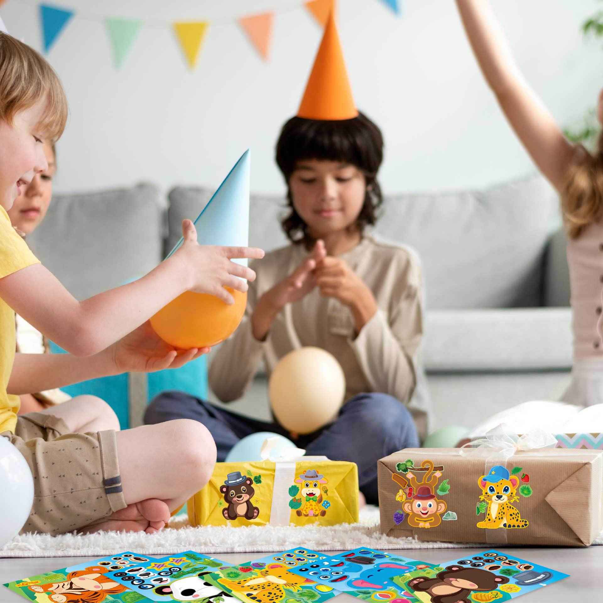 Make a Face Safari Animal Stickers for Kids 24 Sheets