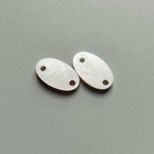 32/34L Natural White Oval Shell Buttons 20PCS