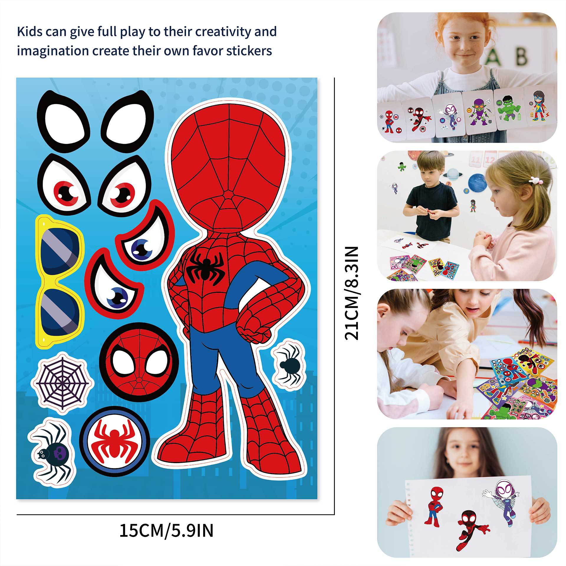 24 Sheets Spidey & Friends Stickers for Kids
