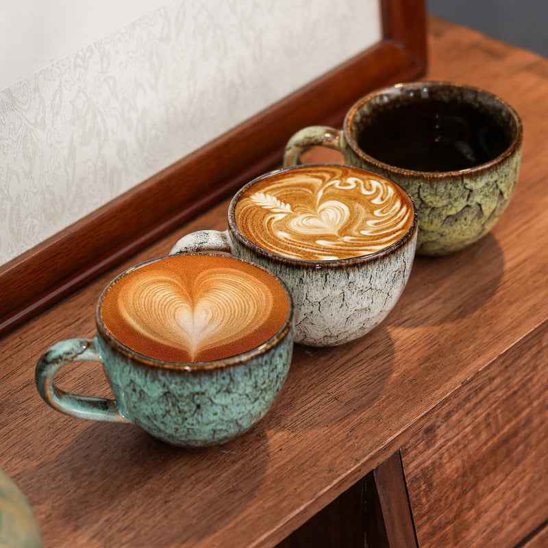 Ceramic Coffee Mug,9oz Mini Coffee Cup Handmade Vintage Espresso Cup